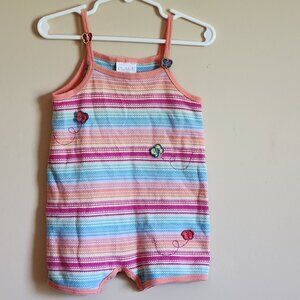 The Childrens Place Baby Girl Butterfly Romper. Size 12 Months